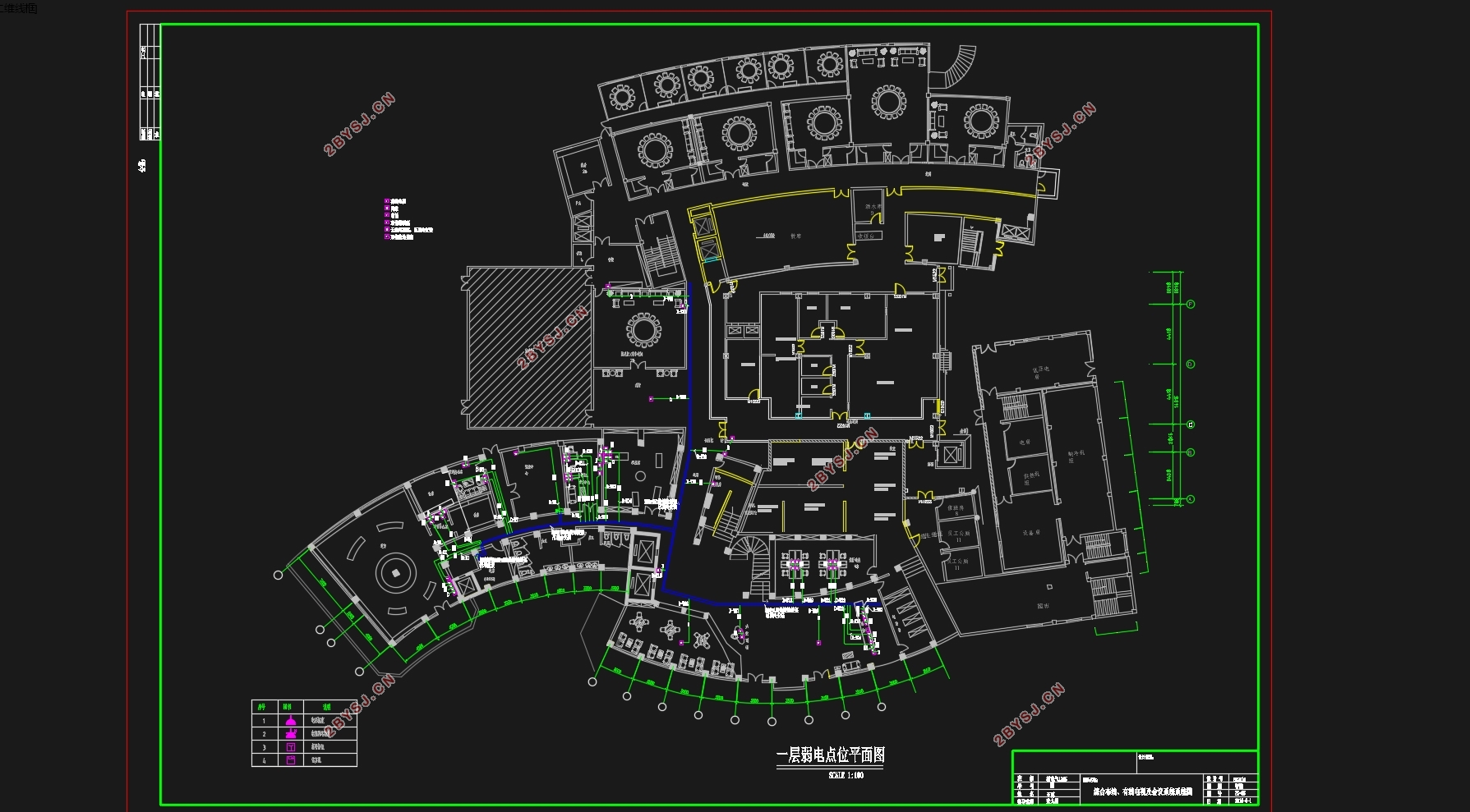 三星级酒店宾馆弱电工程(大楼电气及智能化系统)设计(含CAD图)