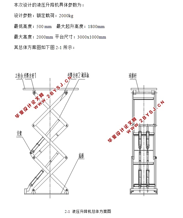 液压升降机的设计(含CAD零件图装配图,SolidWorks三维图)